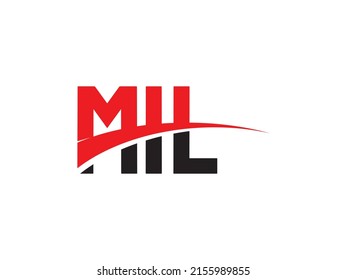 MIL Letter Initial Logo Design Vektorgrafik