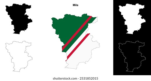 Conjunto de mapas da província de Mila