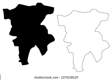 Mila Province ( Peoples Democratic Republic of Algeria) map vector illustration, scribble sketch  map