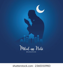 Milad ul Mubarak Design Background. beautiful Vector Illustration for greeting card, poster and banner.	