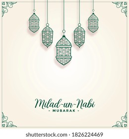 milad un nabi decorative lamps festival background