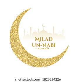 milad un nabi golden festival wishes card design