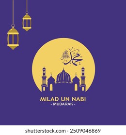 Milad Un Nabi mubarak also known as birthday of last prophet muhammad. Vector of 12 rabi ul awal poster ,greeting card and banner.