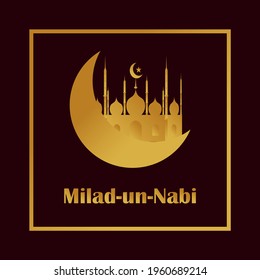 Milad-un-Nabi ,birthday of the Prophet Muhammad (peace be upon him), celebration poster, greeting card,Vector illustration