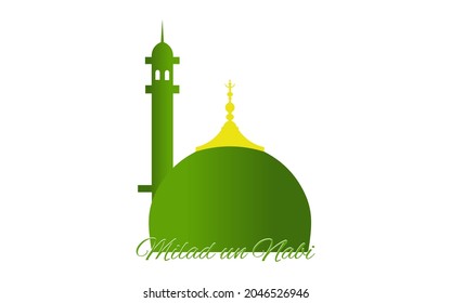 Milad-un-Nabi ,birthday of the Prophet Muhammad (peace be upon him), celebration poster, greeting card,Vector illustration.