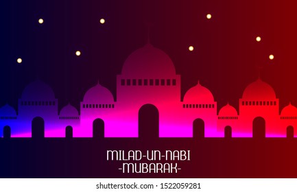 Milad-un-nabi mubarak festival background Vector 