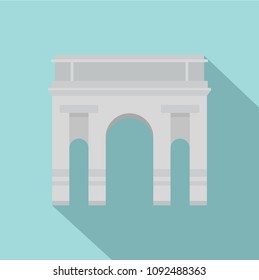 Milan arch icon. Flat illustration of milan arch vector icon for web design