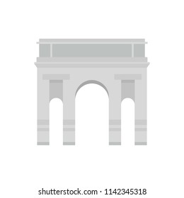 Milan arch icon. Flat illustration of milan arch vector icon for web isolated on white