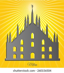 milan cathedral  design on background