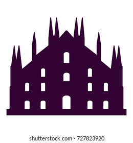 milan cathedral icon. milano icon vector. italy icon illustration eps10