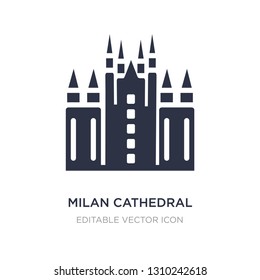 milan cathedral icon on white background. Simple element illustration from Monuments concept. milan cathedral icon symbol design.