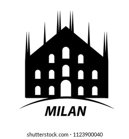 Milan cathedral icon - vector illustrator