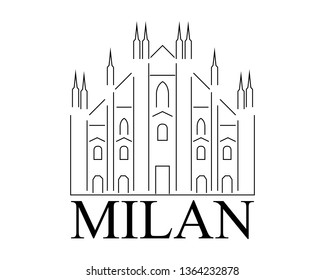 Milan Cathedral logo vector, Italy