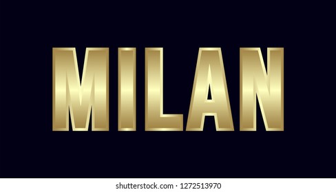 Milan City Typography vector design. Greetings for T-shirt, poster, card and more