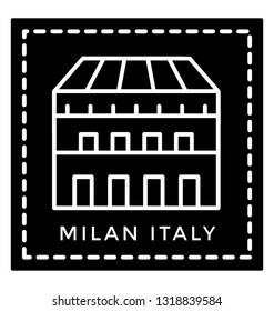 Milan Of Italy Passport Stamp 