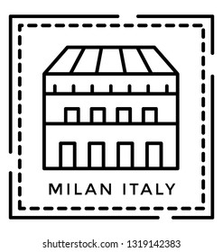 Milan Of Italy Passport Stamp 