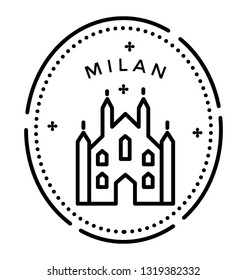 Milan Of Italy Passport Stamp 