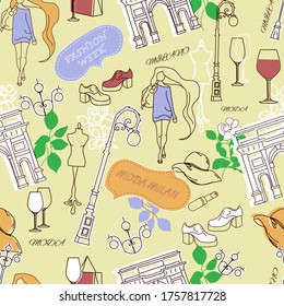 milan pattern seamless design. Decoration textile and paper series