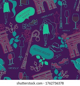 milan pattern seamless design. Decoration textile and paper series