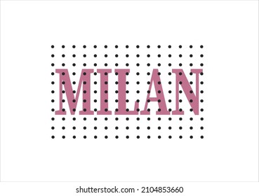 milan pink dots vector hand drawn design 
