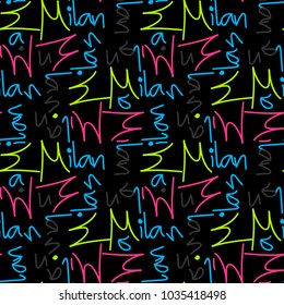 Milan seamless pattern. Authentic artistic design for background.