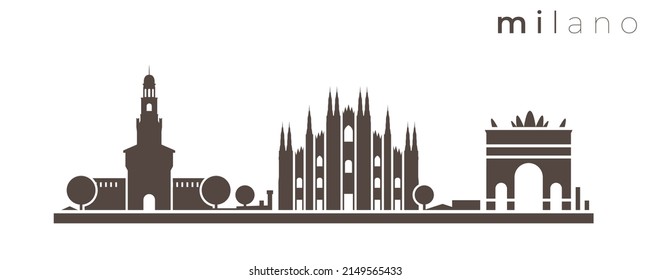 Milan Simple Monochrome Stylish Skyline