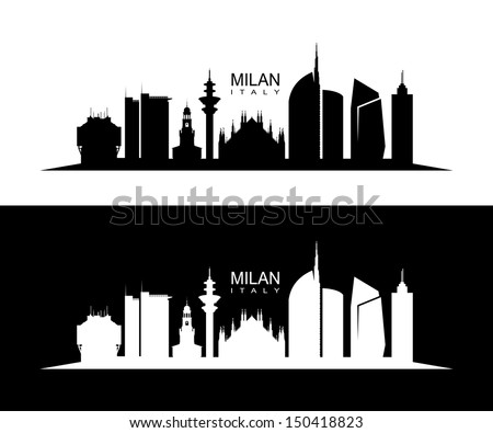 Milan skyline - vector illustration