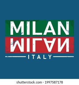 Milan typography design vector, for t-shirt, poster and other uses