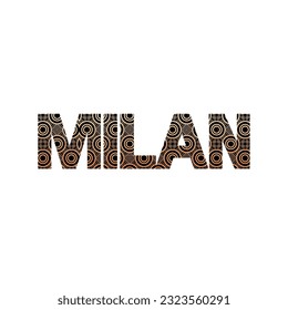 Milan typography in traditional tribal and tribal styles of oceania 