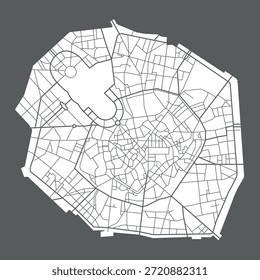 Milan, vector city map	2026