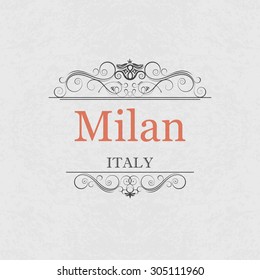 Milan,Italy.Vintage frame.
