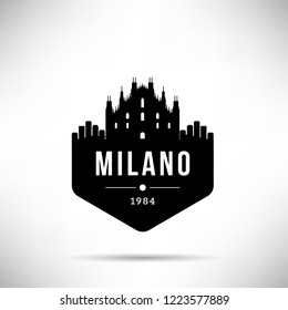 Milano City Modern Skyline Vector Template