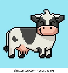 Milch Cow Pixel Cartton Design