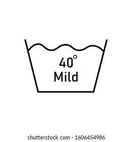 Mild 40 degree icon thin lines