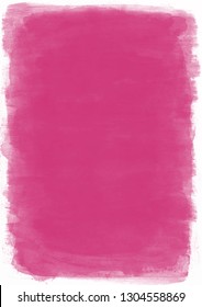 Mild fuchsia vertical watercolor background. Created with real brush strokes. Vector.
