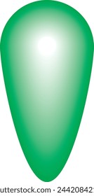 Mild Green Balloon simple vector illustration