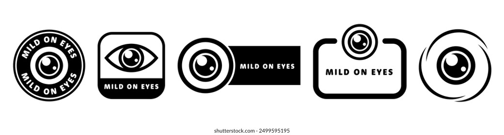 Mild on Eyes - vector labels for product packaging.