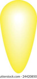 Mild Yellow Balloon simple vector illustration