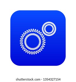 Mildew virus icon blue vector isolated on white background