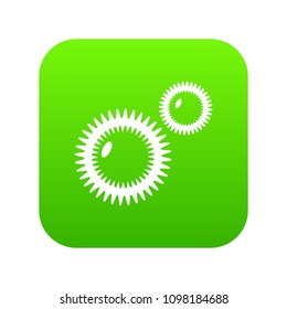Mildew virus icon green vector isolated on white background