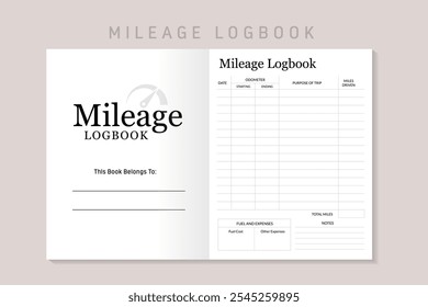 Mileage Logbook KDP Interior Template	