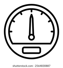 Mileage Vector Line Icon Design