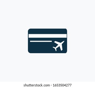 Miles card icon isolated on clean background. Miles card icon concept drawing icon in modern style. Vector illustration for your web mobile logo app UI design.