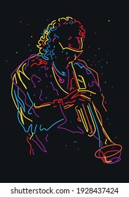 Miles Davis Portrait Vector Illustration