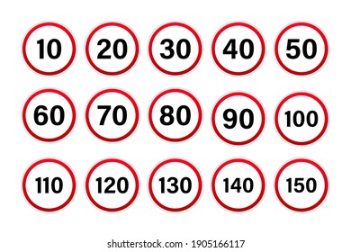 Miles road sign for web design. Black background. Vector background.