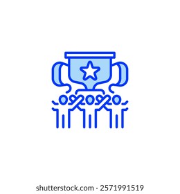 Milestone Achievement line icon. Universal creative premium symbol. Vector sign icon logo template. Vector illustration