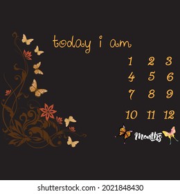 milestone baby blanket design templates