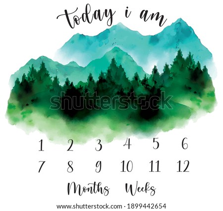 Milestone blanket background unisex ( boy + girl) decoration baby shower baby new born month 1, 2, 3, 4, 5, 6, 7, 8, 9, 10,11, 12. editable eps file.