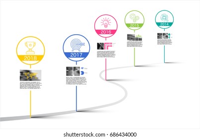 Milestone Company, Infographic Vector.