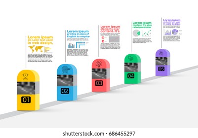 Milestone Company, Infographic Vector.